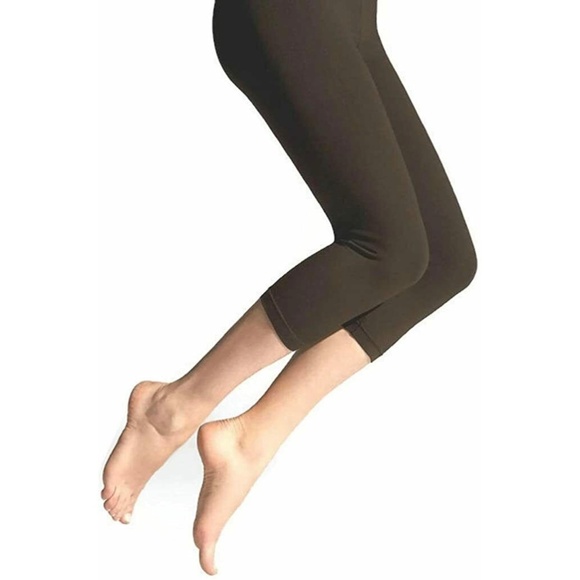 SIMPLY VERA VERA WANG Leggings Cotton Capri Brown Small - Picture 2 of 5